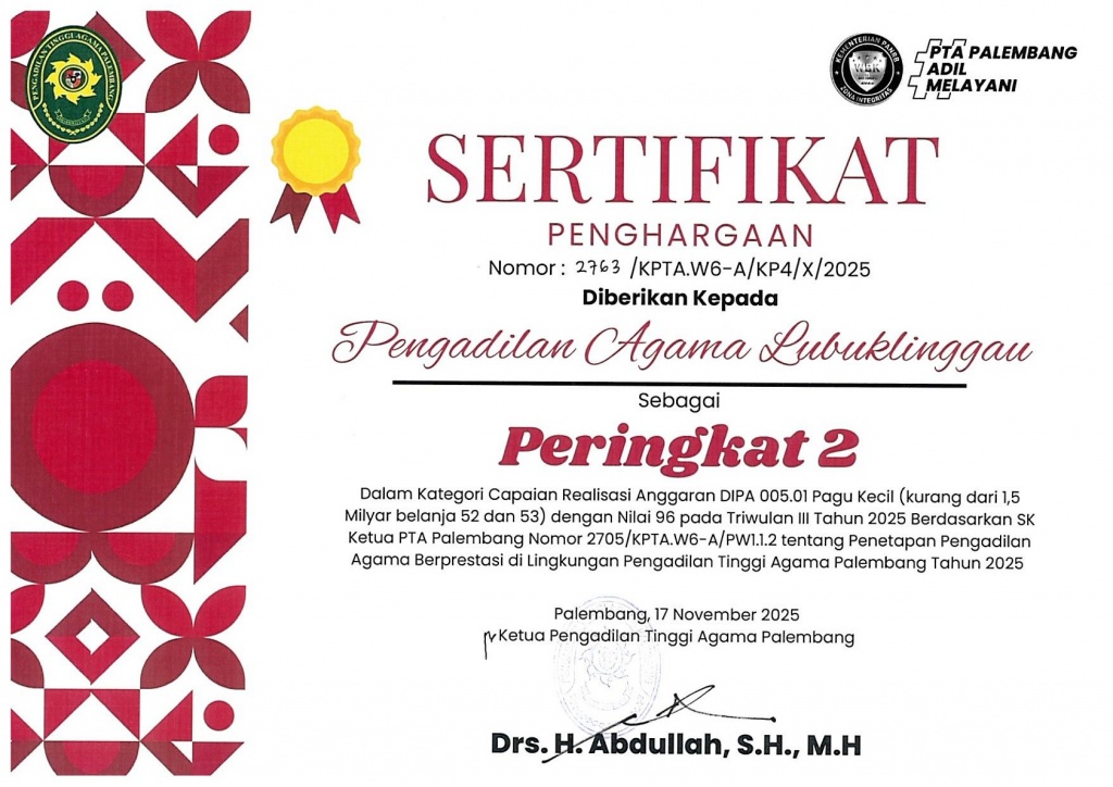 Sertifikat Penghargaan Triwulan III Pengadilan Agama Lubuk Linggau_8.jpg